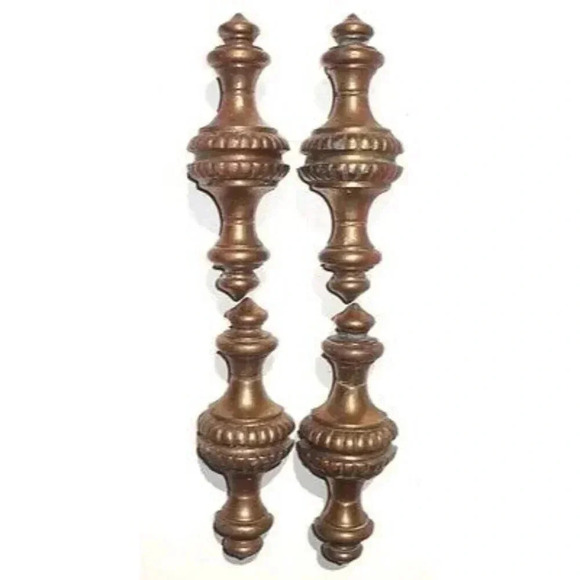 Other - Vintage ART DECO Copper CABINET Drawer Pull Handle HARDWARE / Set of 4